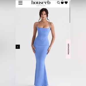 House of CB Sky Blue Fitted Maxi Dress